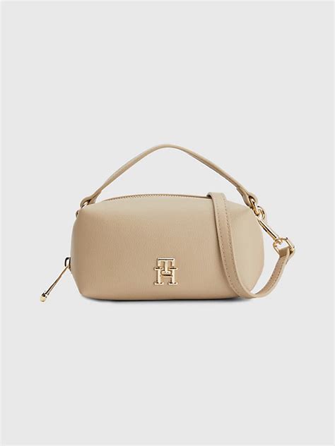 tommy hilfiger mini-crossbody-tasche mit monogramm|tommy hilfiger monogram bag.